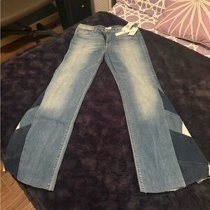 Hudson Jeans Two-Tone Flare Denim
